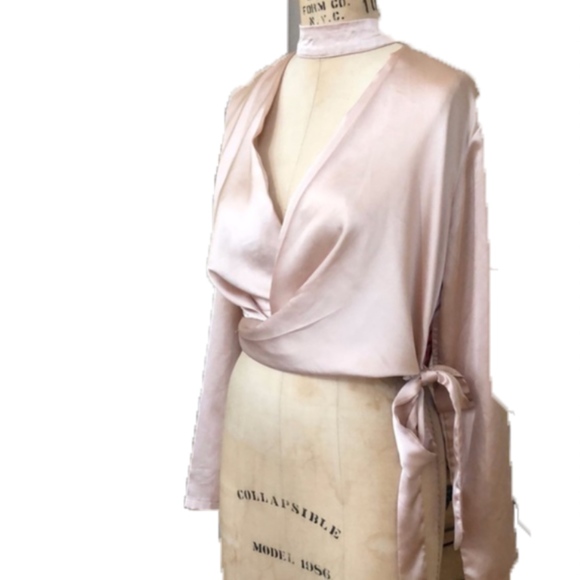LF Tops - LF satin pink shirt